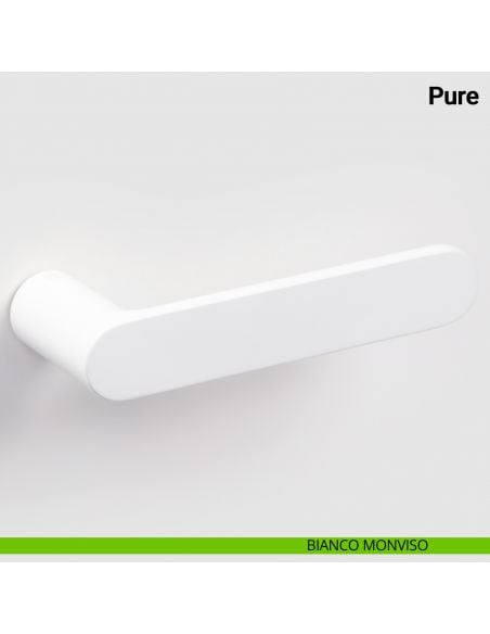 Maniglia per porta Pure Nuda Verum Italy senza rosetta - bianco monviso