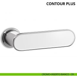 Maniglia per porta interna Contour Plus Ento con inserto e rosetta tonda 2