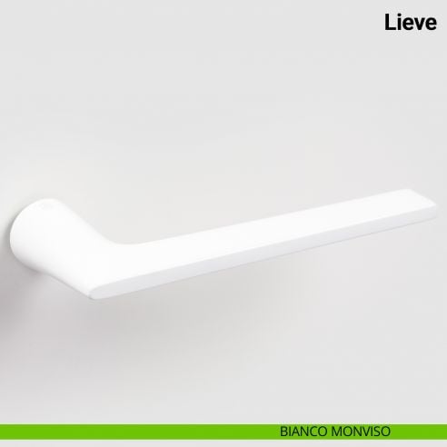 Maniglia per porta Lieve Nuda Verum Italy senza rosetta - bianco monviso