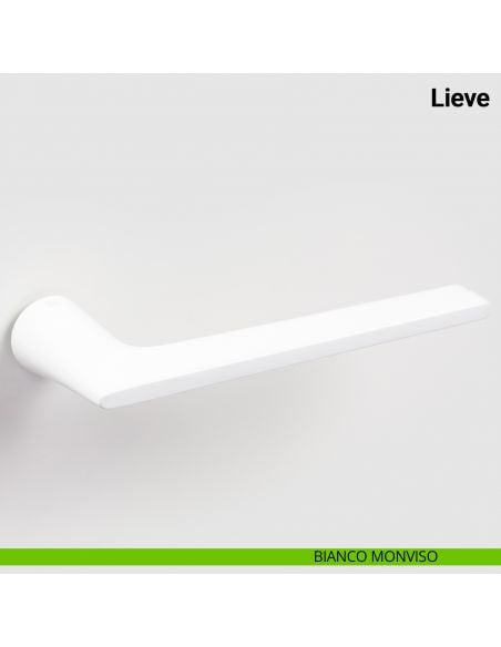 Maniglia per porta Lieve Nuda Verum Italy senza rosetta - bianco monviso