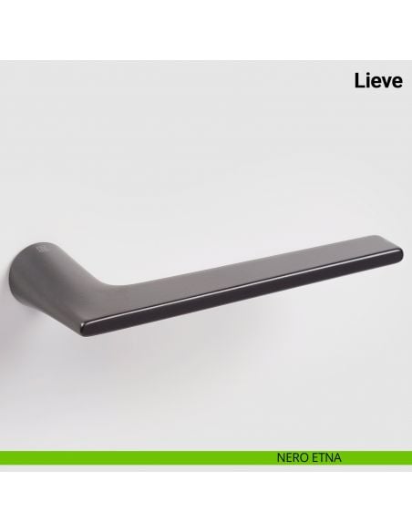 Maniglia per porta Lieve Nuda Verum Italy senza rosetta - nero etna