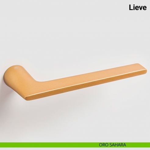 Maniglia per porta Lieve Nuda Verum Italy senza rosetta oro sahara
