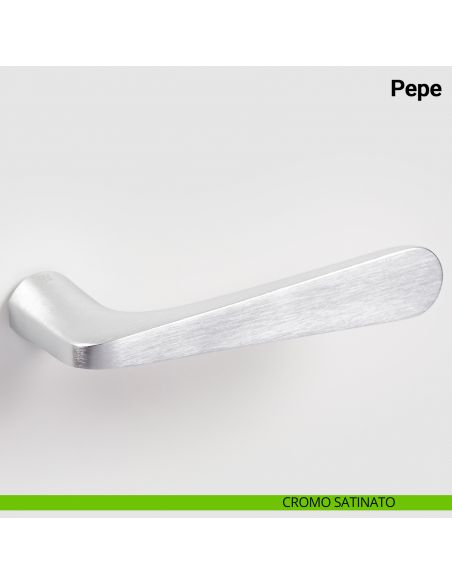 Maniglia per porta Pepe Nuda Verum Italy senza rosetta - cromo satinato