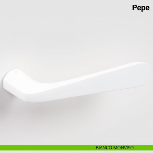 Maniglia per porta Pepe Nuda Verum Italy senza rosetta - bianco monviso