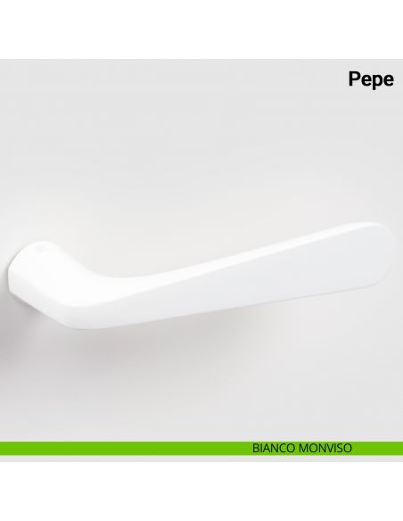 Maniglia per porta Pepe Nuda Verum Italy senza rosetta - bianco monviso