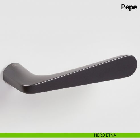 Maniglia per porta Pepe Nuda Verum Italy senza rosetta - nero etna