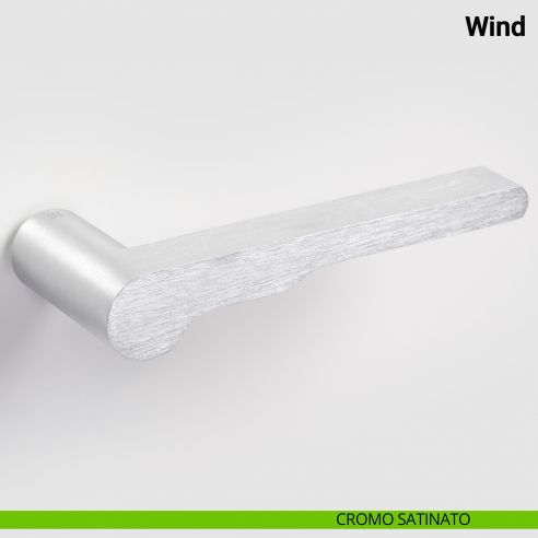 Maniglia per porta Wind Nuda Verum Italy senza rosetta - cromo satinato