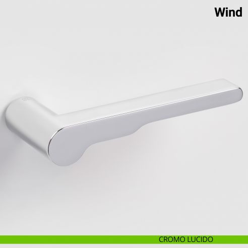 Maniglia per porta Wind Nuda Verum Italy senza rosetta - cromo lucido