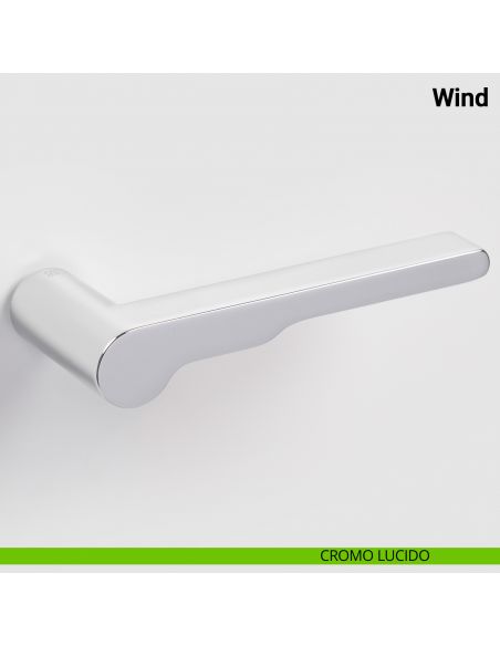 Maniglia per porta Wind Nuda Verum Italy senza rosetta - cromo lucido