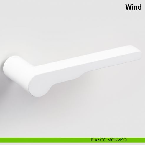 Maniglia per porta Wind Nuda Verum Italy senza rosetta - bianco monviso