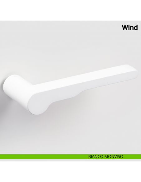 Maniglia per porta Wind Nuda Verum Italy senza rosetta - bianco monviso