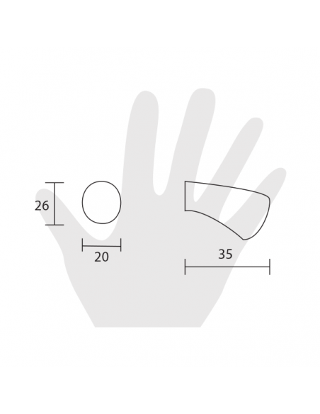 Pomello per mobile Metal Style Cromo Lucido disegno