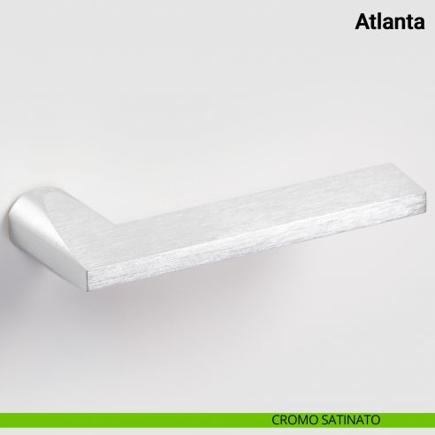 Maniglia per porta Atlanta Nuda Verum Italy senza rosetta - cromo satinato