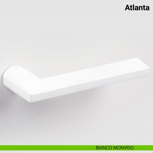 Maniglia per porta Atlanta Nuda Verum Italy senza rosetta - bianco monviso