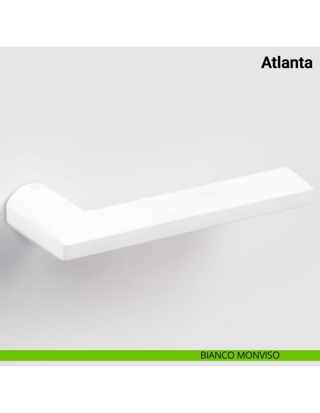 Maniglia per porta Atlanta Nuda Verum Italy senza rosetta - bianco monviso
