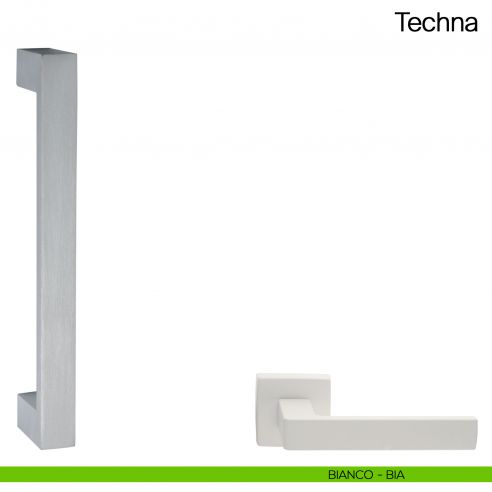 Maniglione per porta Techna Manital senza rosette bianco