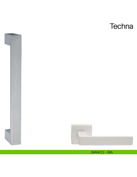 Maniglione per porta Techna Manital senza rosette bianco