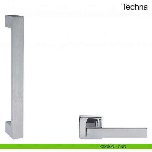 Maniglione per porta Techna Manital senza rosette cromo