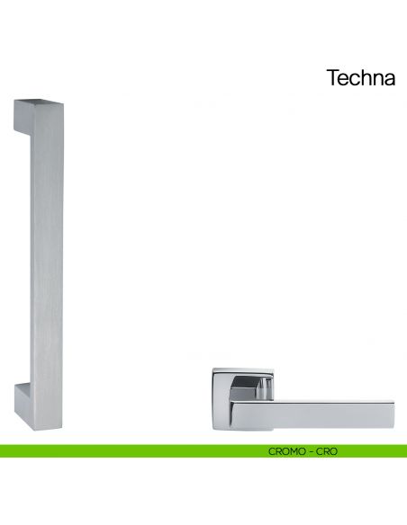 Maniglione per porta Techna Manital senza rosette cromo