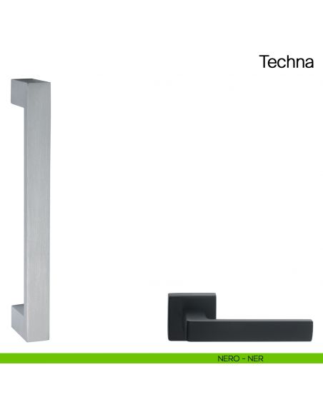 Maniglione per porta Techna Manital senza rosette nero opaco