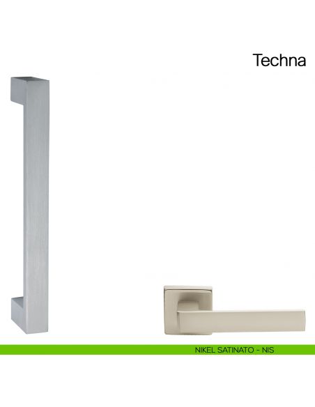 Maniglione per porta Techna Manital senza rosette nikel satinato