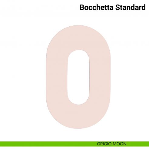 Coppia bocchette ovali standard foro chiave Verum Italy - grigio moon