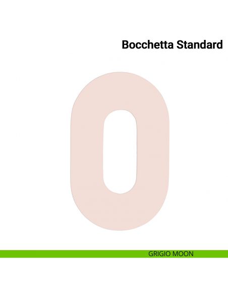 Coppia bocchette ovali standard foro chiave Verum Italy - grigio moon