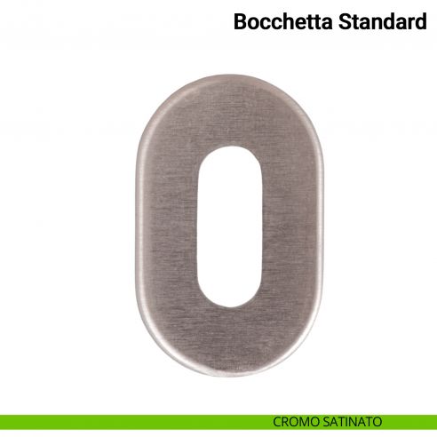 Coppia bocchette ovali standard foro chiave Verum Italy - cromo satinato