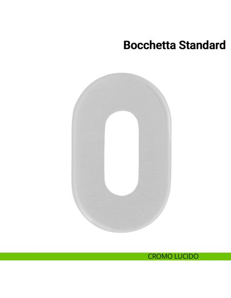 Coppia bocchette ovali standard foro chiave Verum Italy - cromo lucido