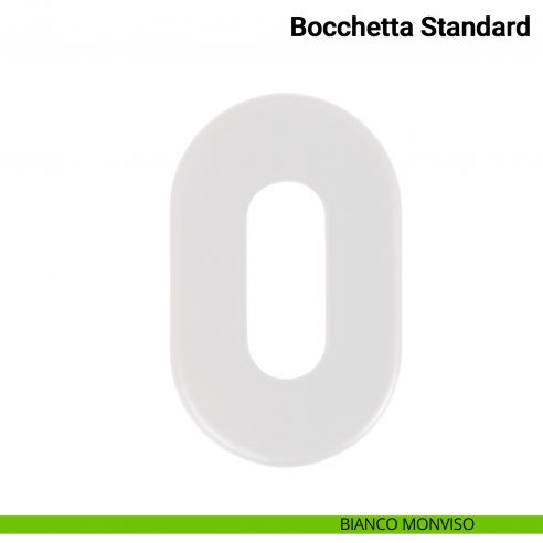 Coppia bocchette ovali standard foro chiave Verum Italy - bianco monviso