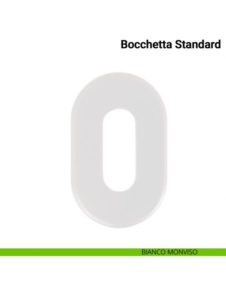 Coppia bocchette ovali standard foro chiave Verum Italy - bianco monviso