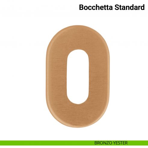 Coppia bocchette ovali standard foro chiave Verum Italy - bronzo yester