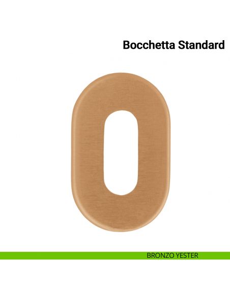 Coppia bocchette ovali standard foro chiave Verum Italy - bronzo yester
