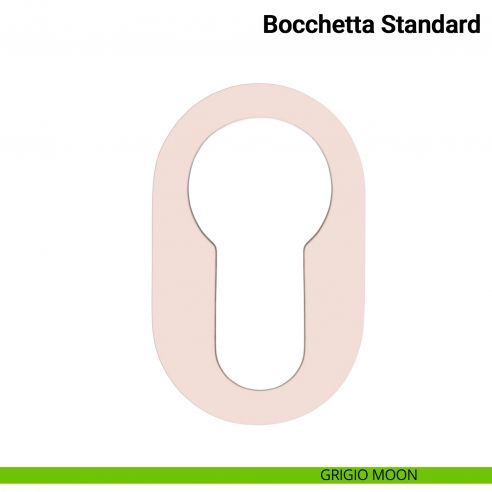 Coppia bocchette ovali standard foro cilindro Verum Italy - grigio moon