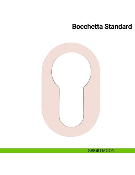 Coppia bocchette ovali standard foro cilindro Verum Italy - grigio moon