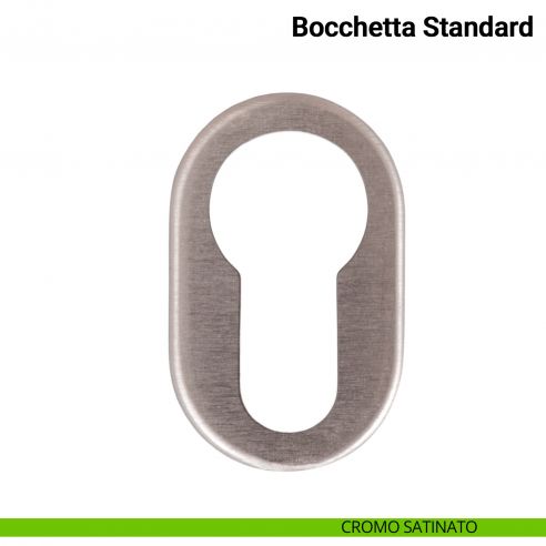 Coppia bocchette ovali standard foro cilindro Verum Italy - cromo satinato