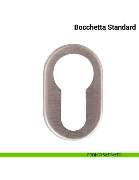 Coppia bocchette ovali standard foro cilindro Verum Italy - cromo satinato