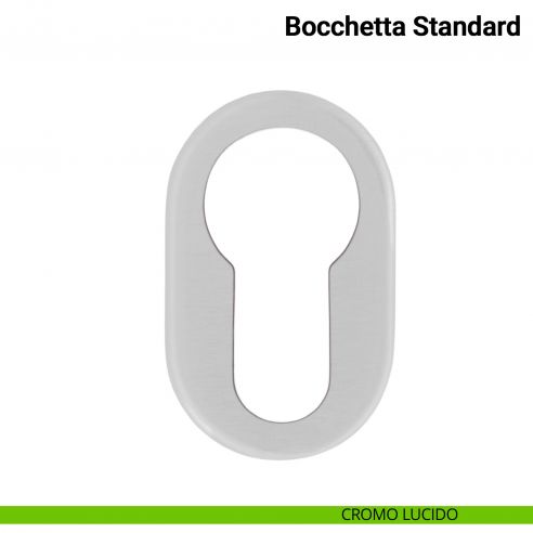 Coppia bocchette ovali standard foro cilindro Verum Italy - cromo lucido