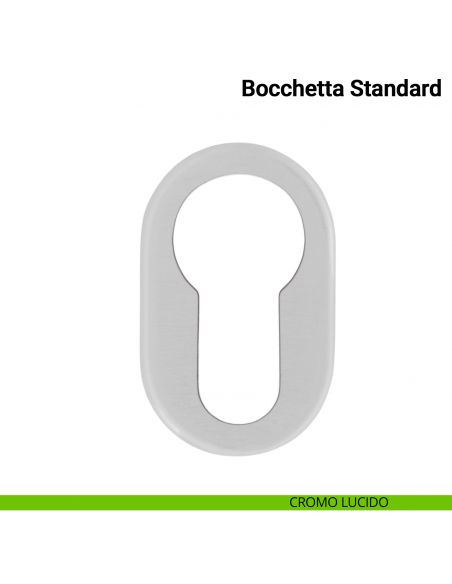 Coppia bocchette ovali standard foro cilindro Verum Italy - cromo lucido