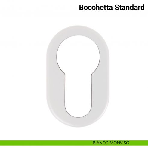 Coppia bocchette ovali standard foro cilindro Verum Italy - bianco monviso