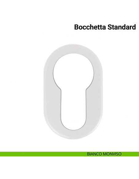 Coppia bocchette ovali standard foro cilindro Verum Italy - bianco monviso