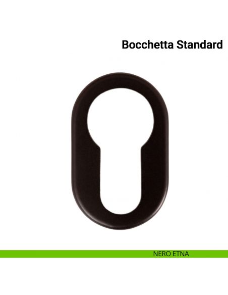 Coppia bocchette ovali standard foro cilindro Verum Italy - nero etna