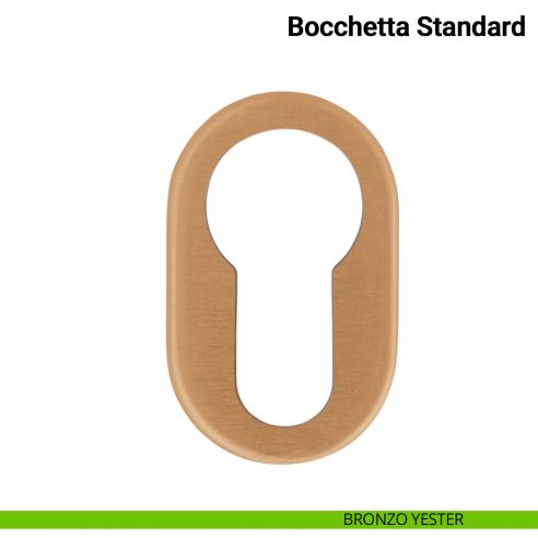 Coppia bocchette ovali standard foro cilindro Verum Italy - bronzo yester