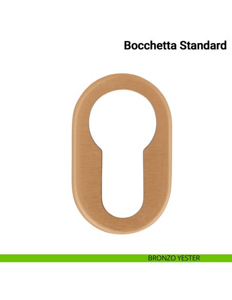 Coppia bocchette ovali standard foro cilindro Verum Italy - bronzo yester
