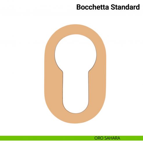 Coppia bocchette ovali standard foro cilindro Verum Italy - oro sahara