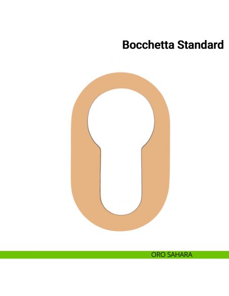 Coppia bocchette ovali standard foro cilindro Verum Italy - oro sahara