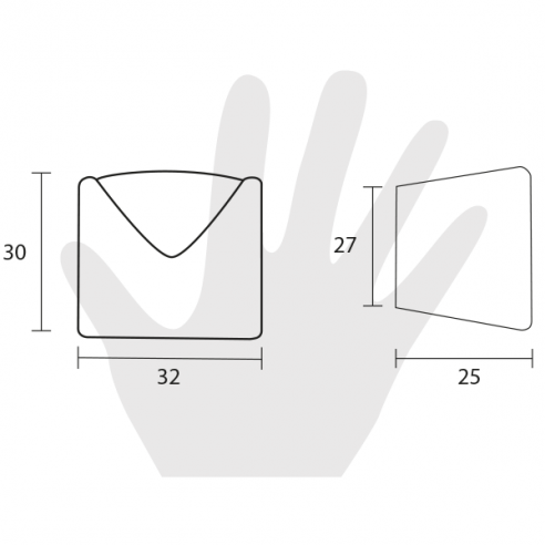 Pomello per mobile Metal Style bianco opaco disegno