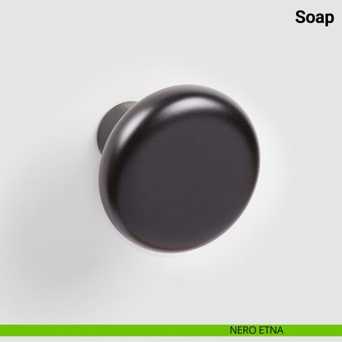 Pomolo girevole per porta Soap Nuda Verum Italy senza rosetta - nero etna