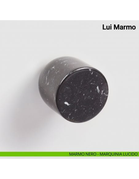 Pomolo fisso singolo per porta Lui Marmo Nuda Verum Italy senza rosetta