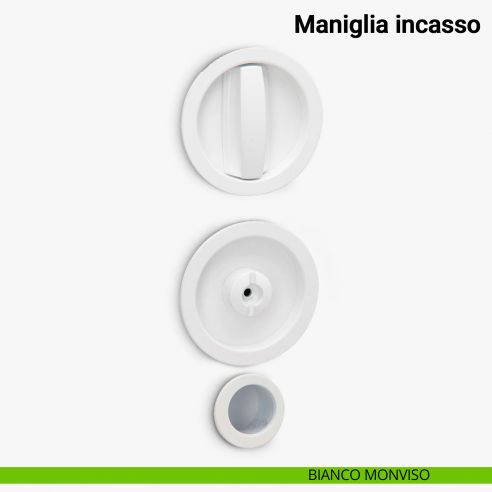 Maniglia ad incasso tonda per scorrevole con nottolino e ditale Verum Italy